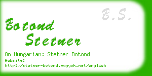 botond stetner business card